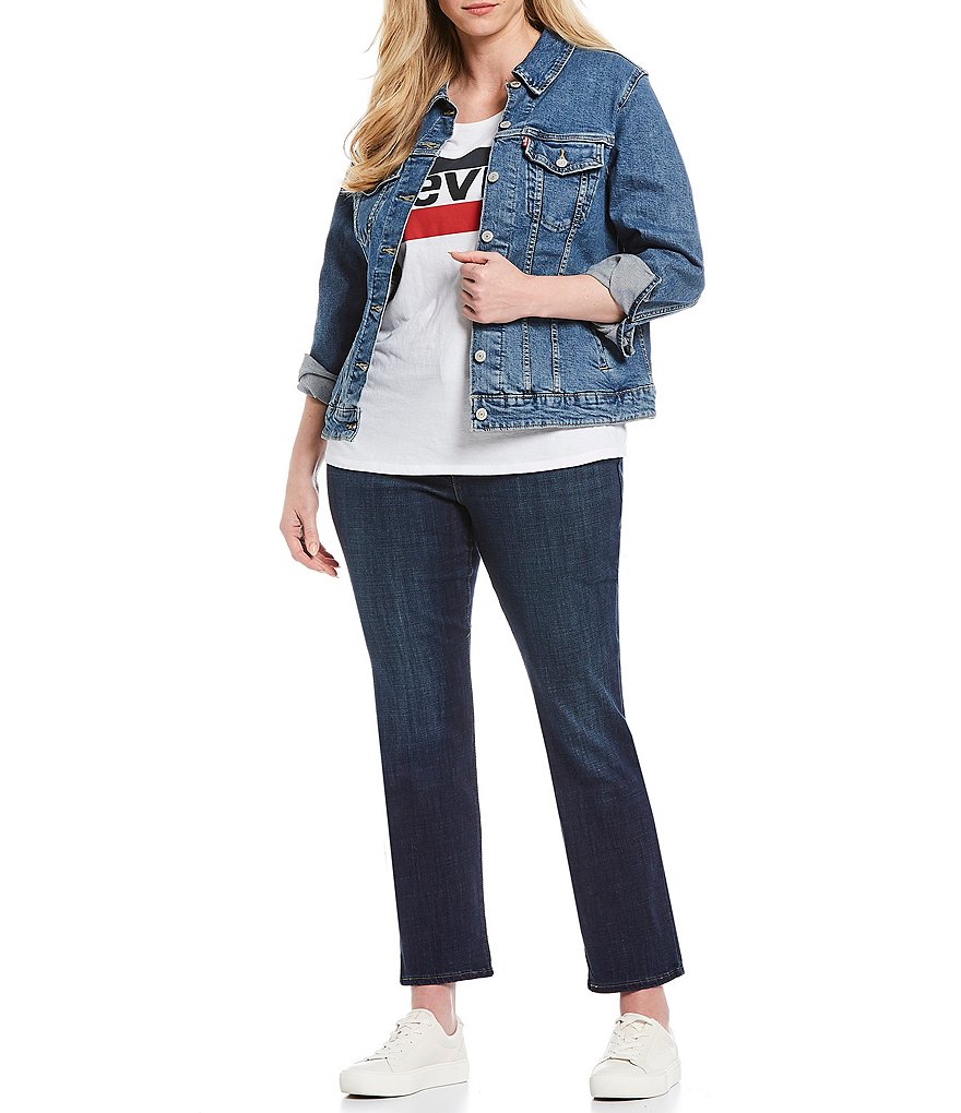 Ruby Rd. Plus Size Super Soft Stretch Denim Straight Leg Jeans
