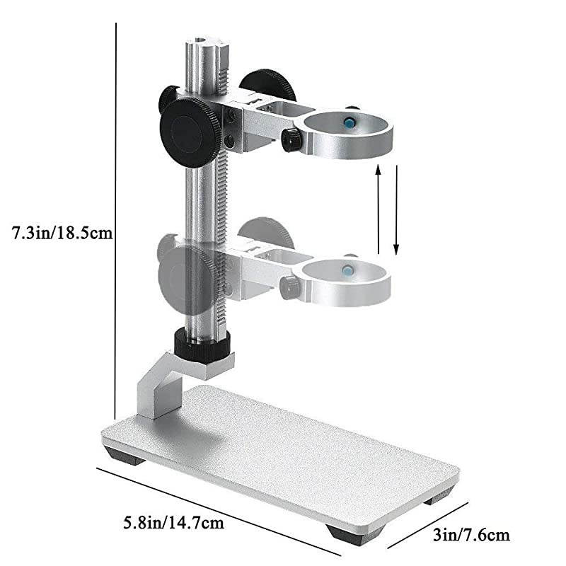 Aluminium Alloy Universal Adjustable Professional Base Stand Holder Desktop Support Bracket for Max 14quot in Diameter USB Digital Microscope Endoscope Magnifier Loupe Camera Aluminium Alloy