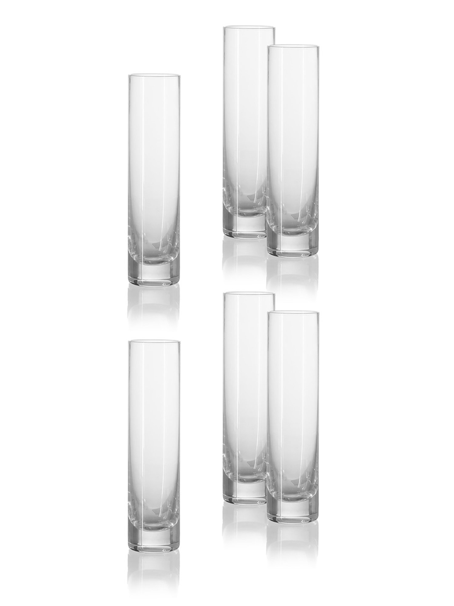 Trovea's Windsor Slim Transparent Glass Highball Glass - Set of 6