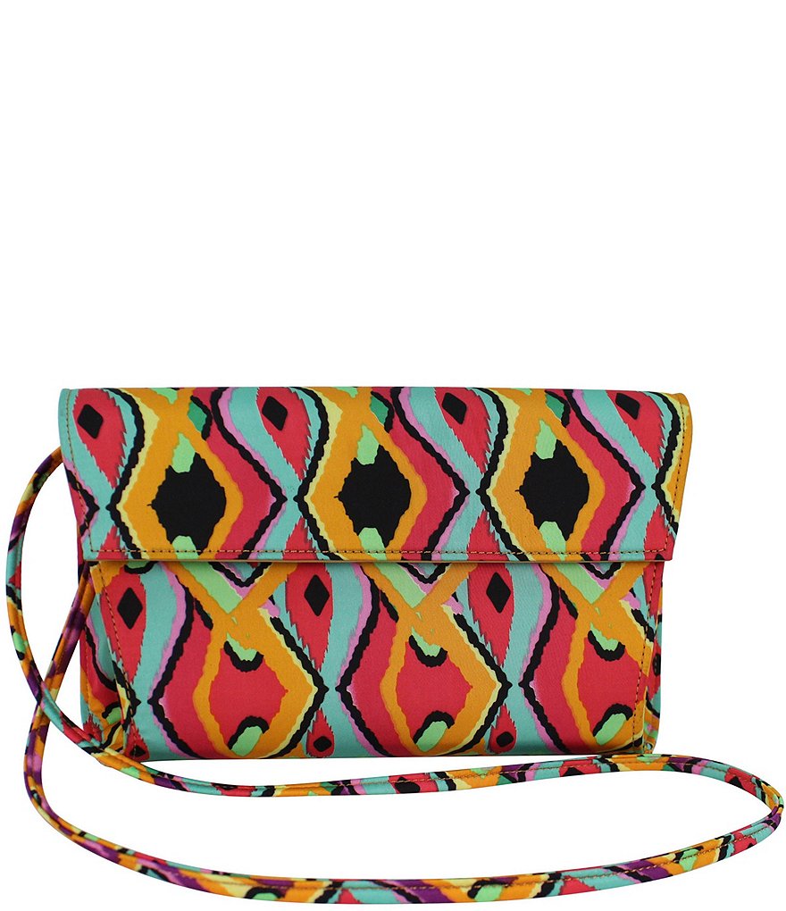 J. Renee 10334 Retro Print Fabric Convertible Clutch