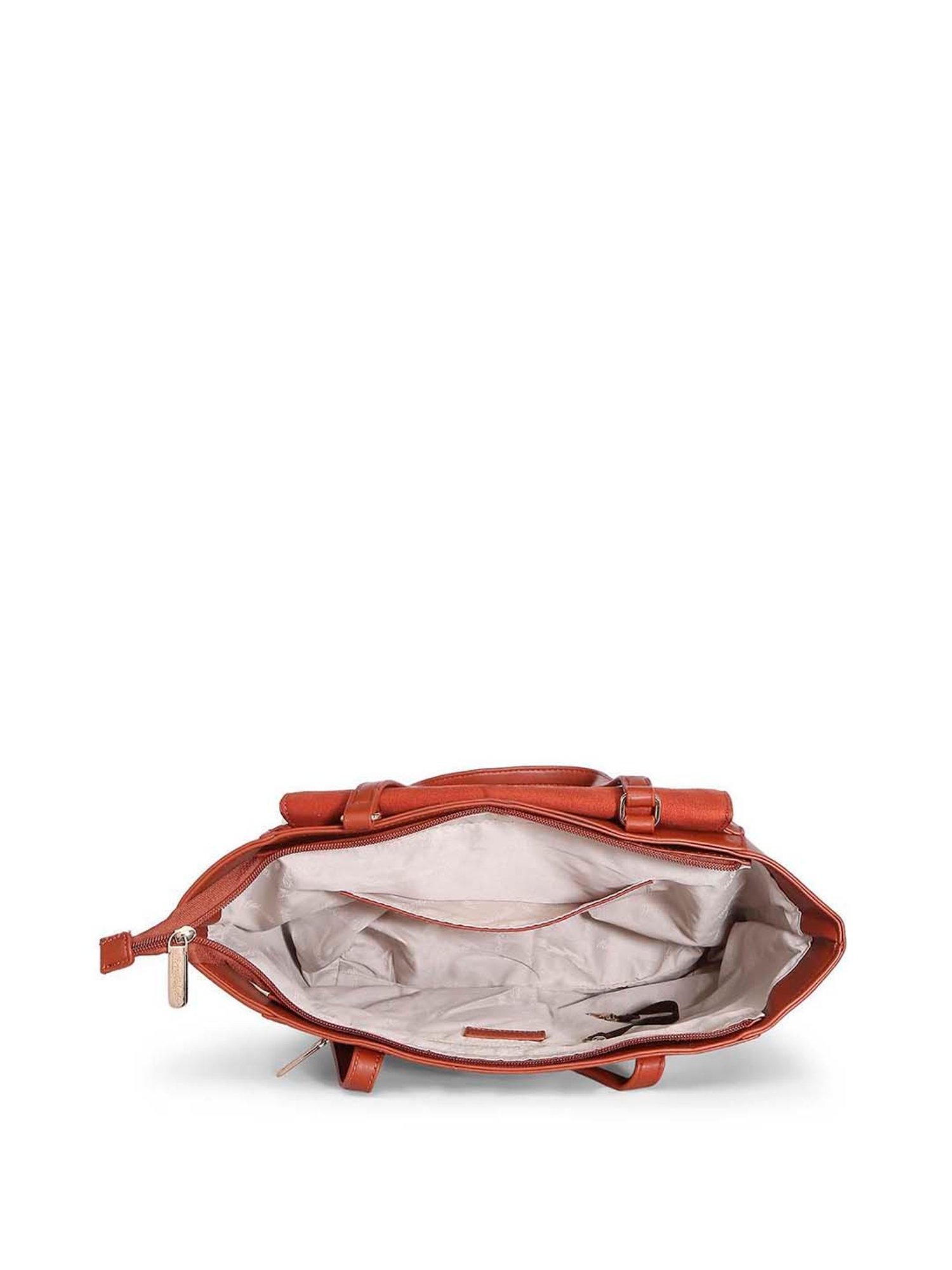 Marina Galanti Orange Solid Medium Tote Handbag