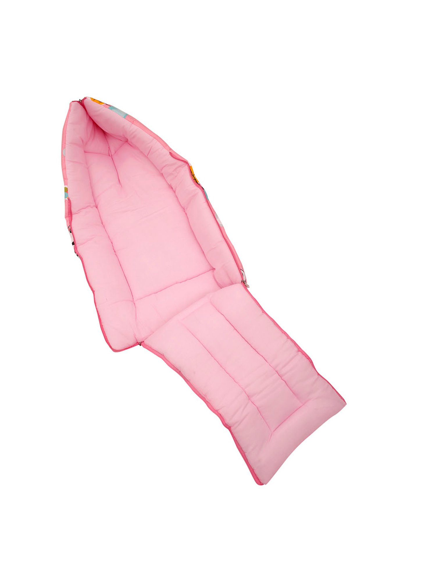 Baby Moo Vintage Ride Yellow Mattress with Fixed Neck Pillow and Bolsters