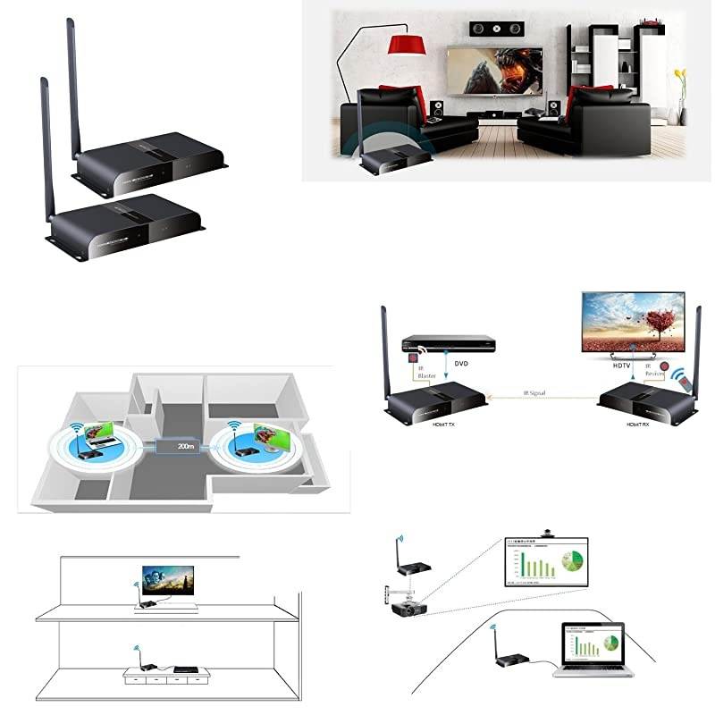 HDbitT Series 1080P 660 Ft Wireless SDI Transmitter and Receiver/Adapter/Dongle Supporting SD-SDI,HD-SDI,3G-SDI with IR Signal Transmission (Transmitter + Receiver)