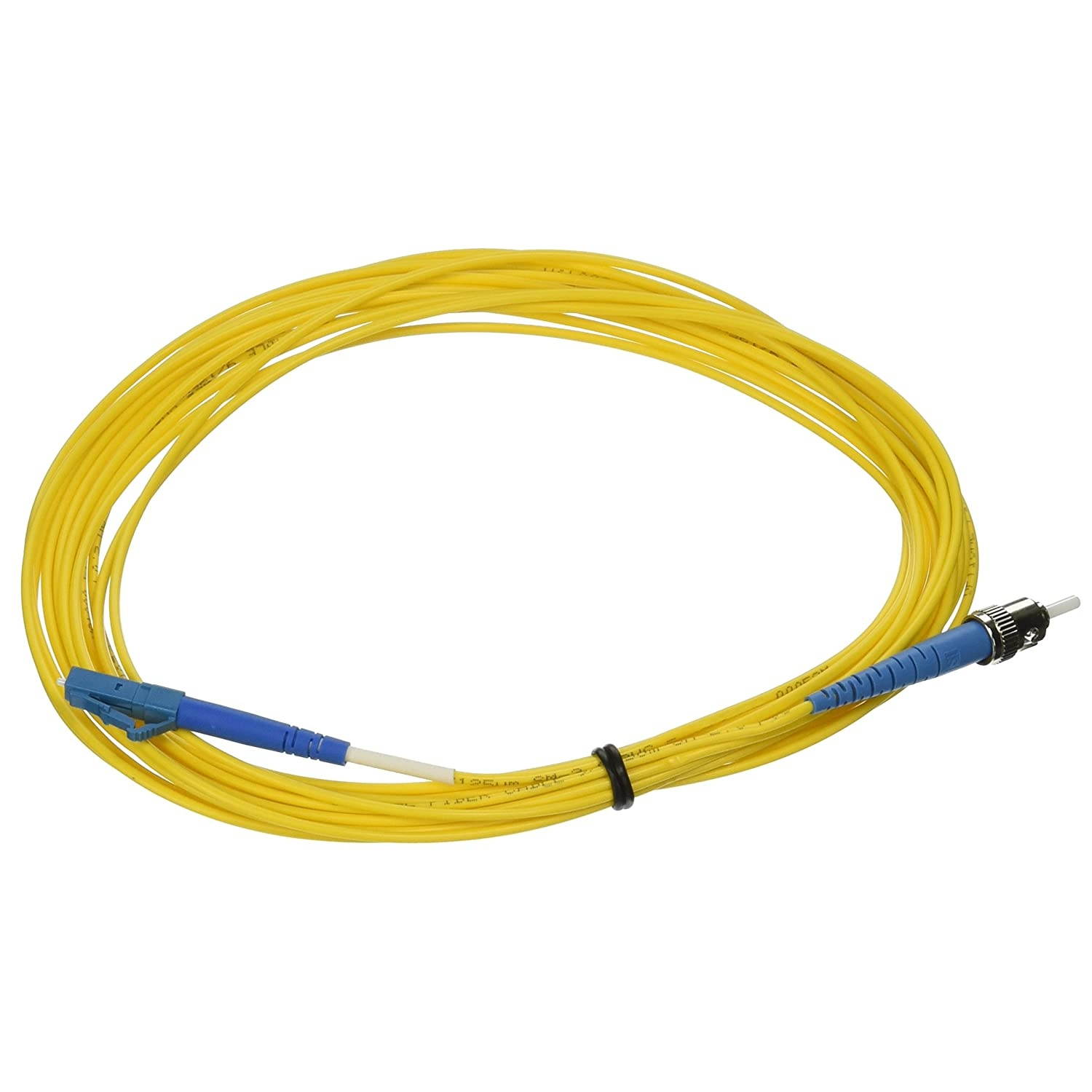 C2G/Cables to Go 34717 LC-ST 9/125 OS1 Simplex Single-Mode PVC Fiber Optic Cable (6 Meters, Yellow)