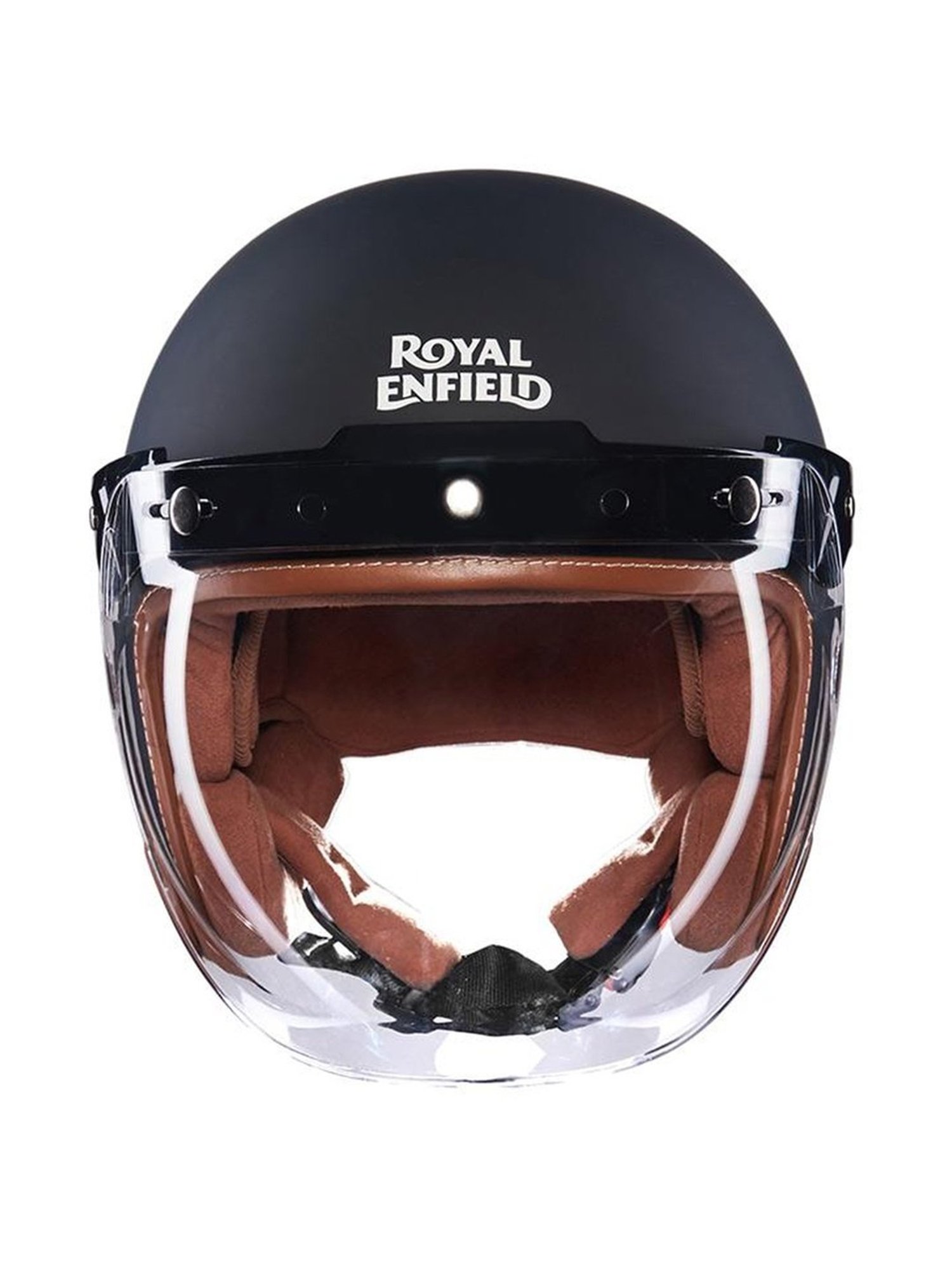 Royal Enfield Lthr. Trim Open Face Helmet Matt Black XL