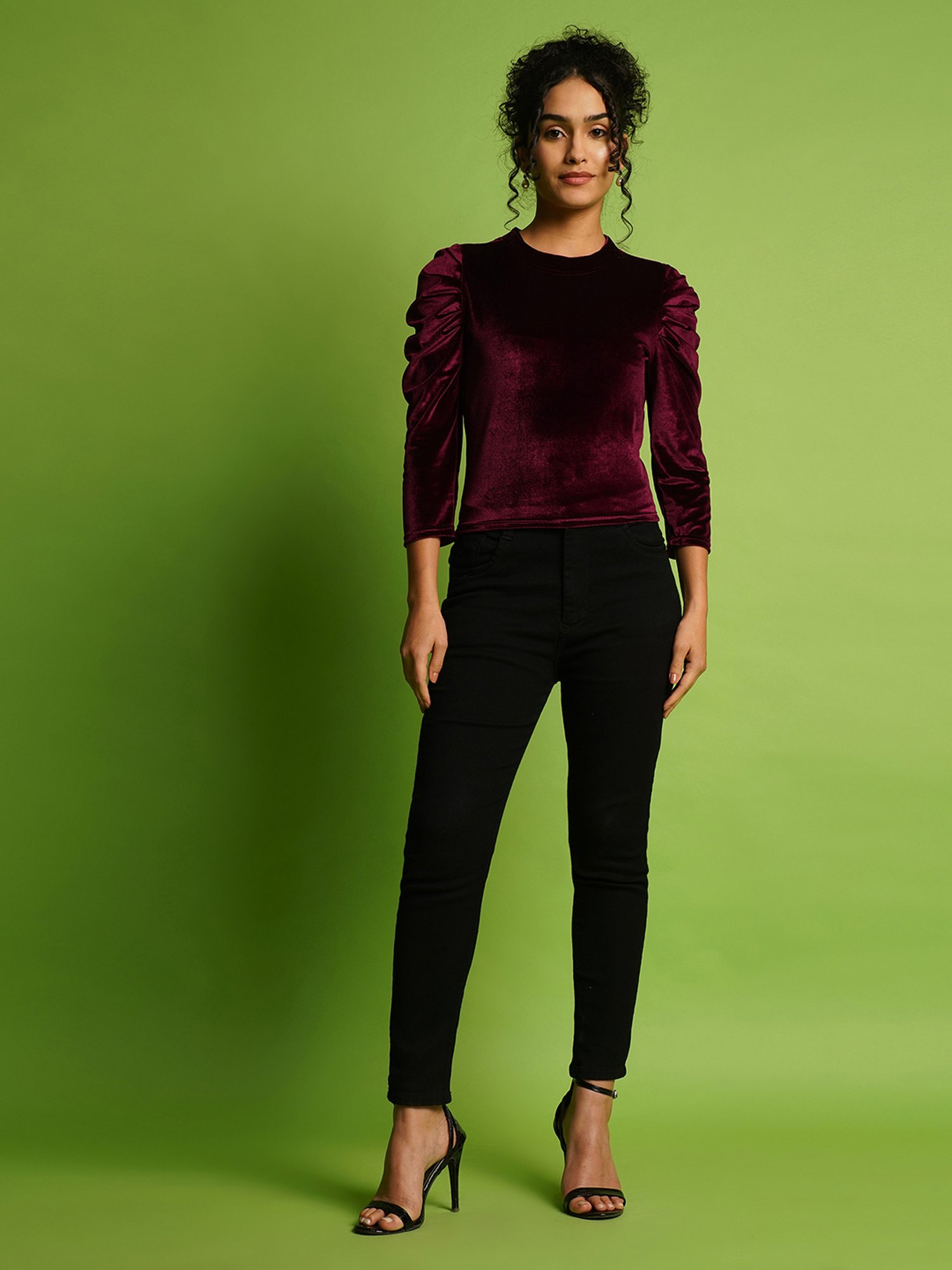 Globus Burgundy Regular Fit Top