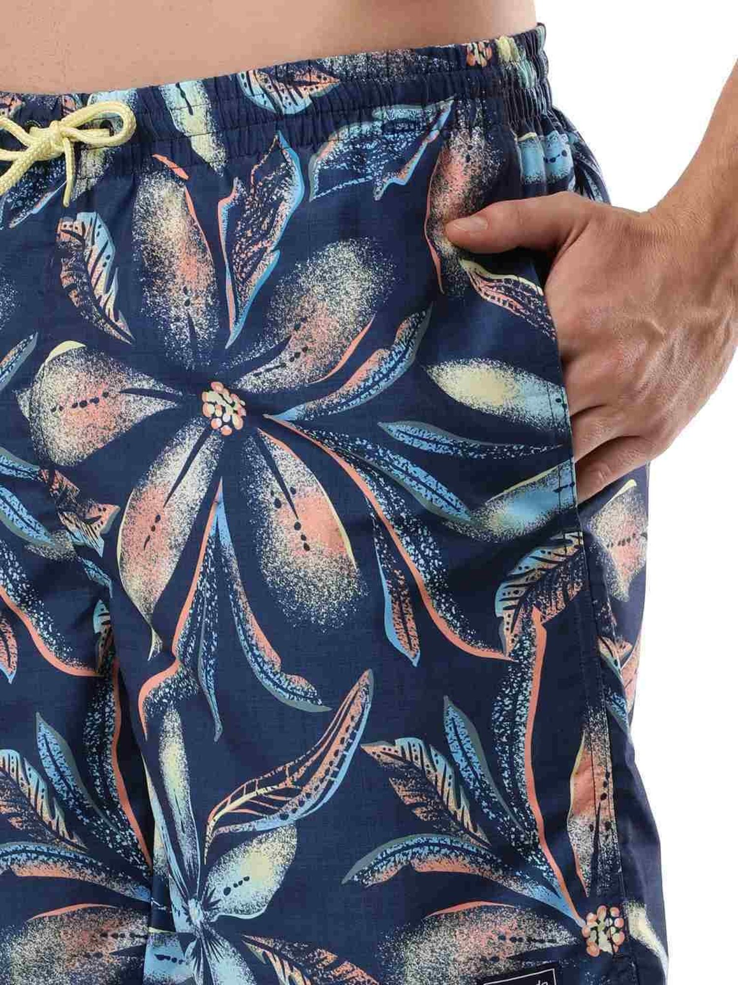 Speedo Pure Blue Regular Fit Printed Swim Shorts
