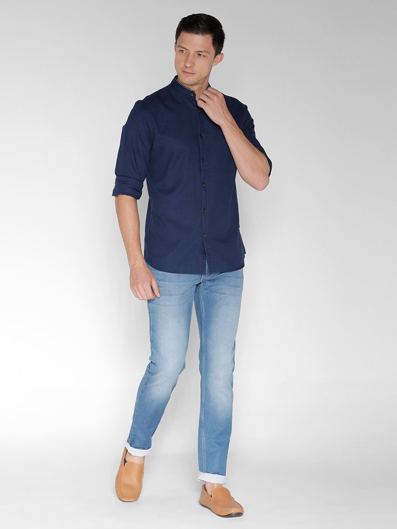 Identiti Navy Slim Fit Shirt