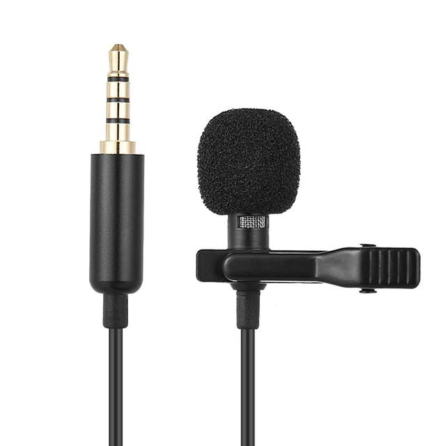 MINI Clip-on Collar Tie Microphone Professionals 3.5mm Jack Plug Mic Stereo Mini Wired External Microphone Microfono For Phone