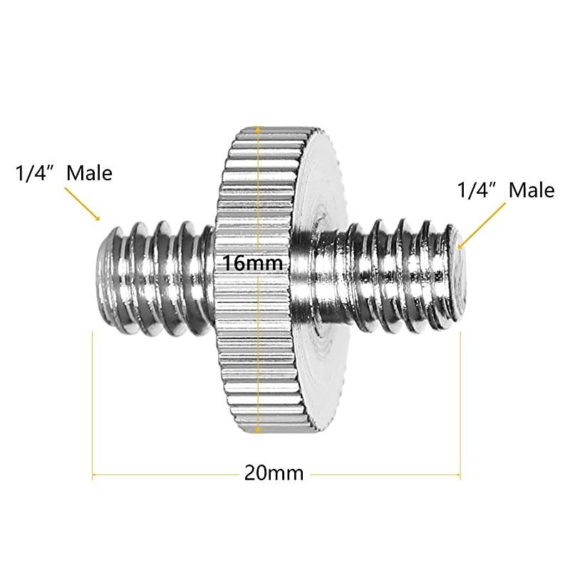 22Pack  Camera Screw Adapter 14 to 14 Screw 14 to 38 Tripod Screw Adapter Converter Brass Screw Adapter Spigot Screw Mount Set for Camera Tripod Monopod Ballhead Flash LightCombo Pack