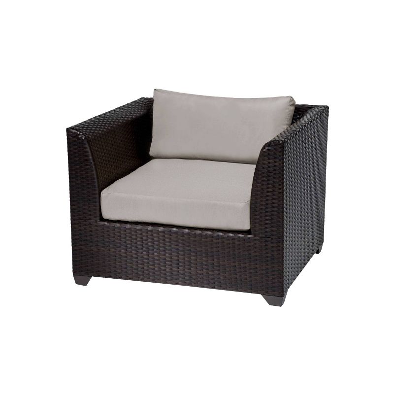 Barbados 12pc Patio Curved Sectional Seating Set with Cushions - Beige - TK Classics