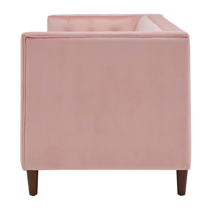 Karissa Velvet Sofa with Pillows Pink - Inspire Q