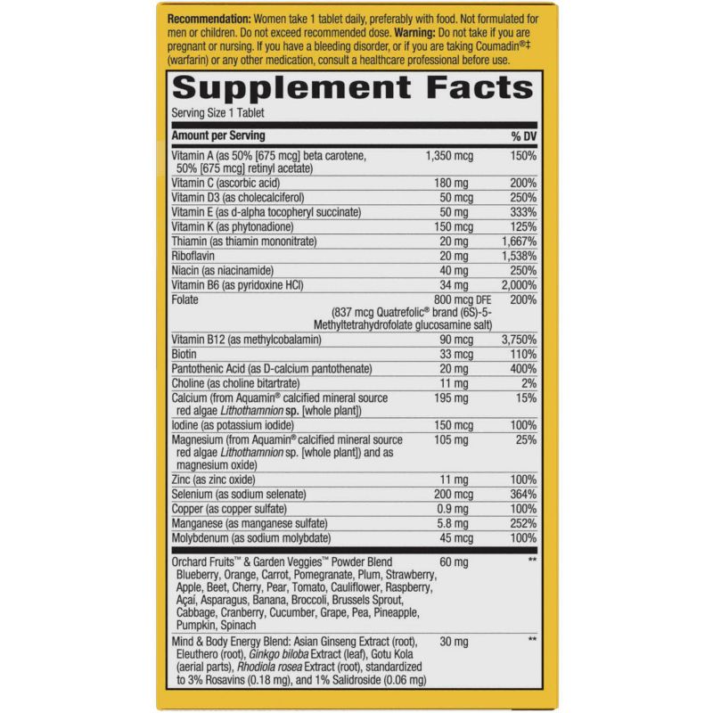 Nature's Way Alive! Womens 50+ Ultra Potency Multivitamin Tablets - 60ct