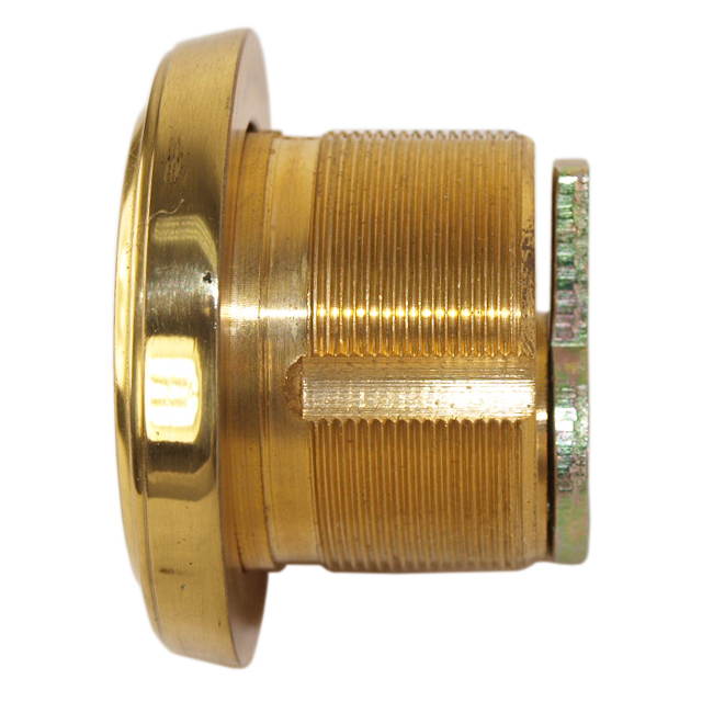 Super Lock (Like MUL-T-LOCK), Solid Replacement 1" Mortise Cylinder Lock, Polished Brass US3, HIGH SECURITY, 006 KEYWAY