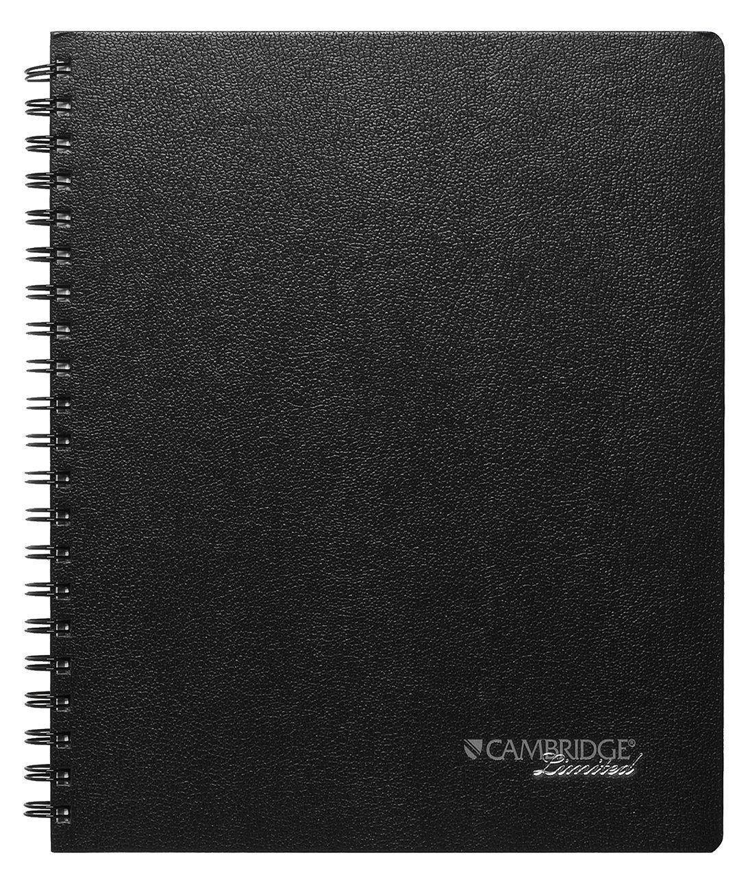 3 Pack of Cambridge Business Notebook with Pocket, Hardbound, 8.5 x 11 Inches, Black (06100)