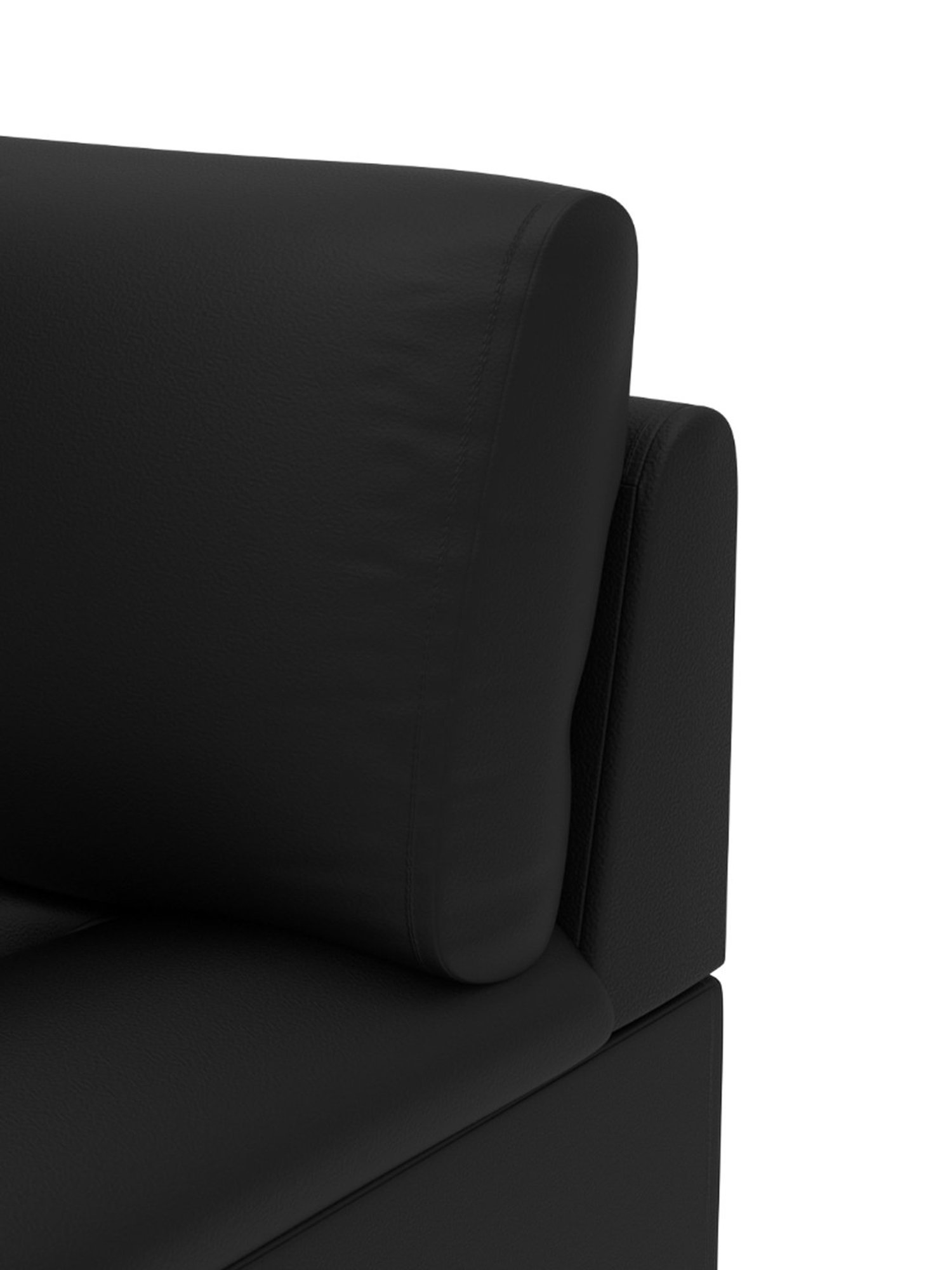 Godrej Interio Bayflow Black Leatherette 1 Seater Sofa