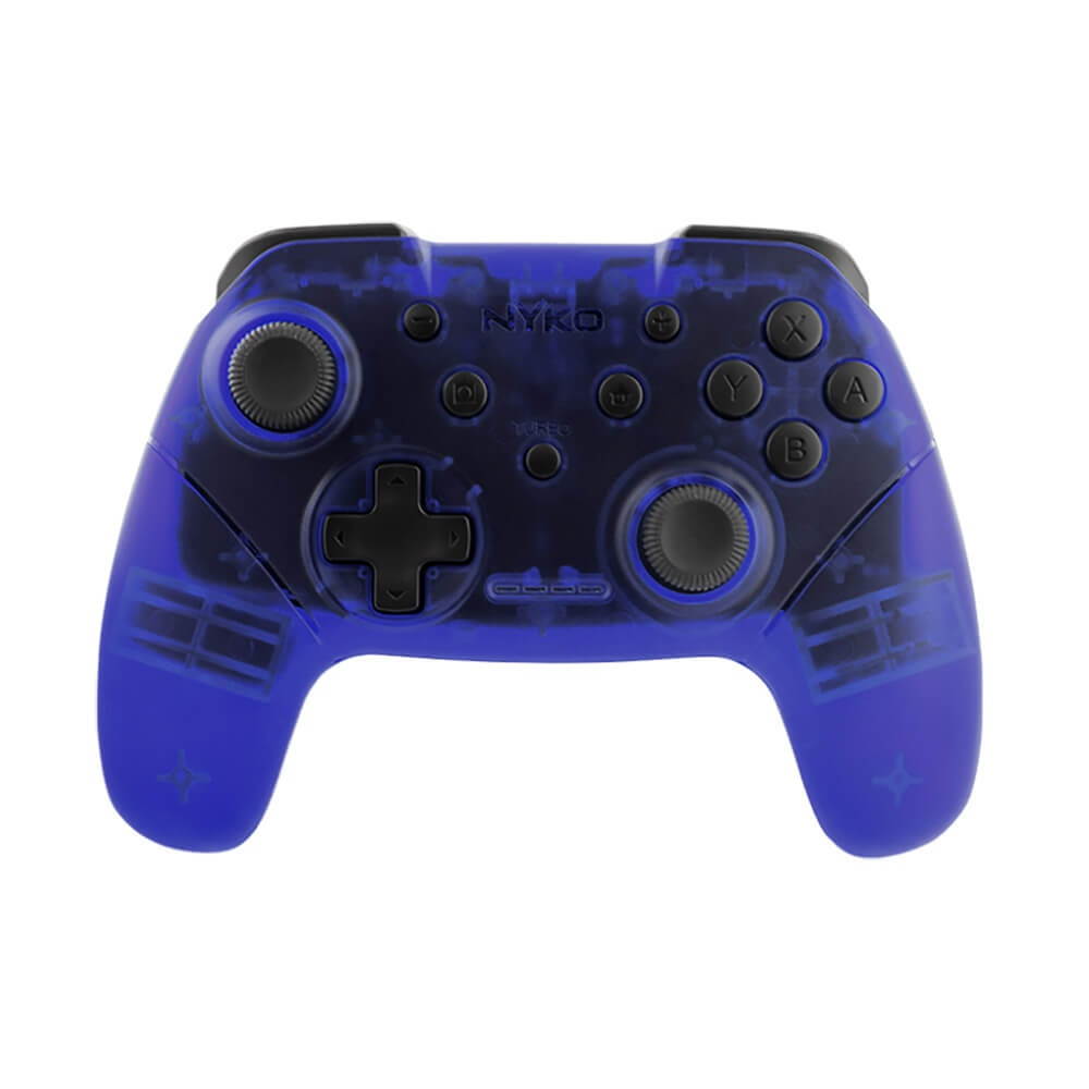 nyko wireless core controller  bluetooth pro controller alternative with turbo and android/pc compatibility for nintendo switch  blue