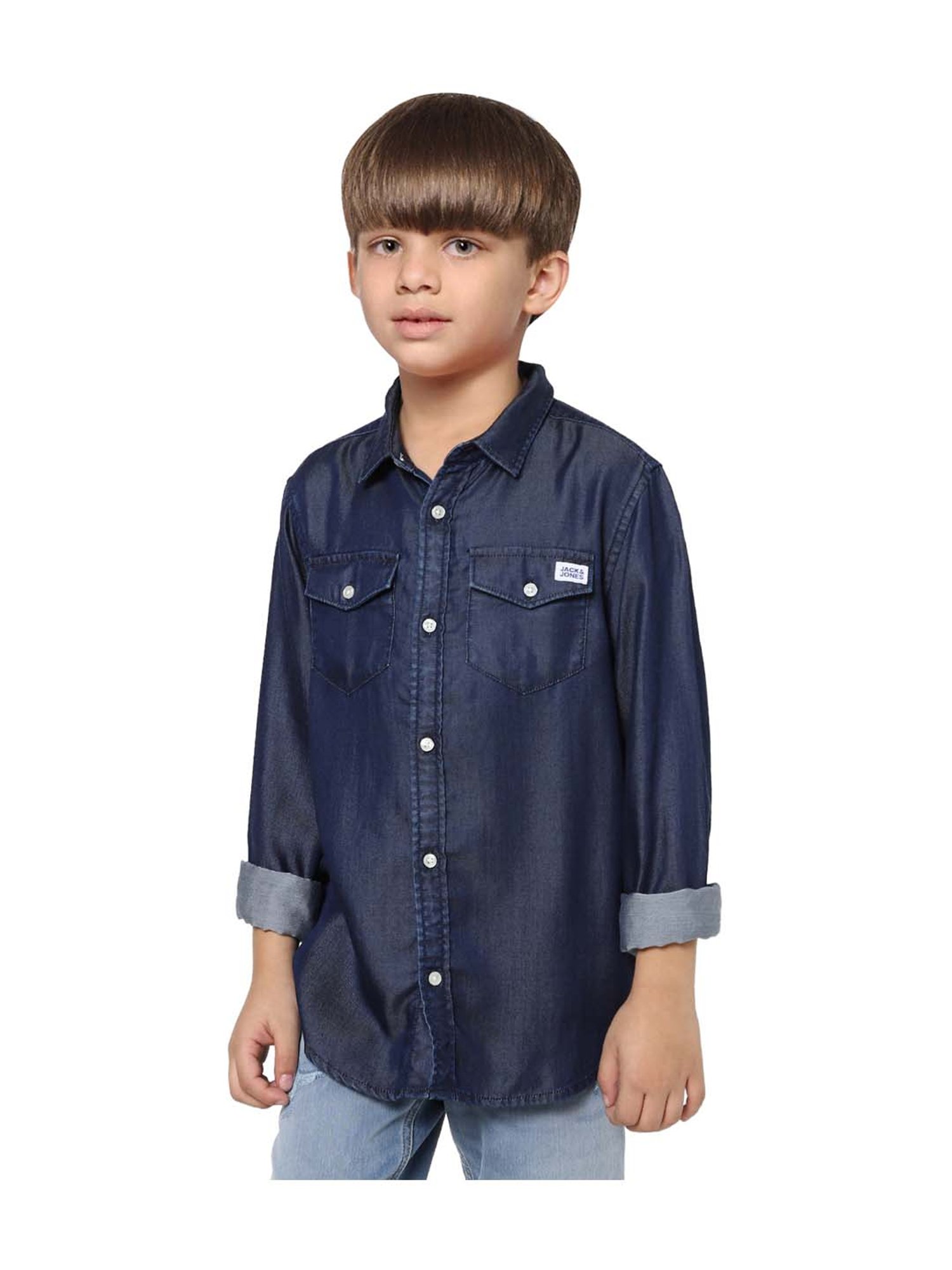 Jack & Jones Junior Navy Cotton Shirt