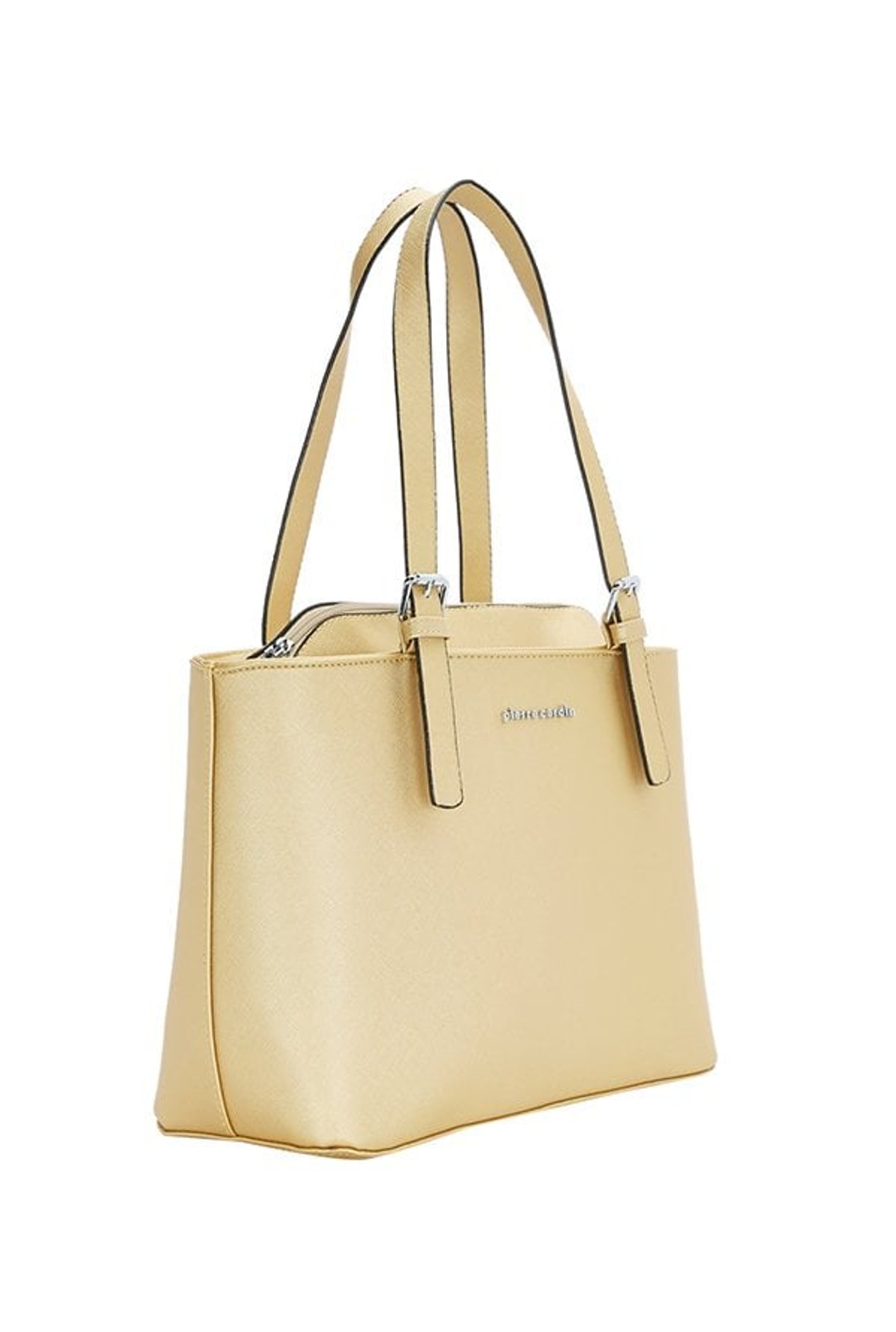 Pierre Cardin Golden Solid Shoulder Handbag