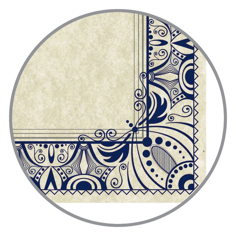 Southworth Parchment Certif Retro 8 1/2 x 11 Ivory w/Blue & Silver-Foil Border 91352