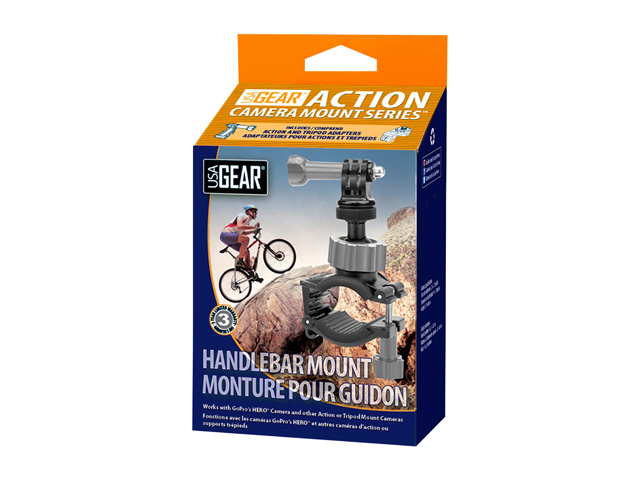 USA Gear Rollbar and Handlebar Action Camera Mount with Tripod Screw and Action Style Mounting - Perfect For ATVs, Motocross, Bicycles, BMX, Boats, Snowmobiles and More