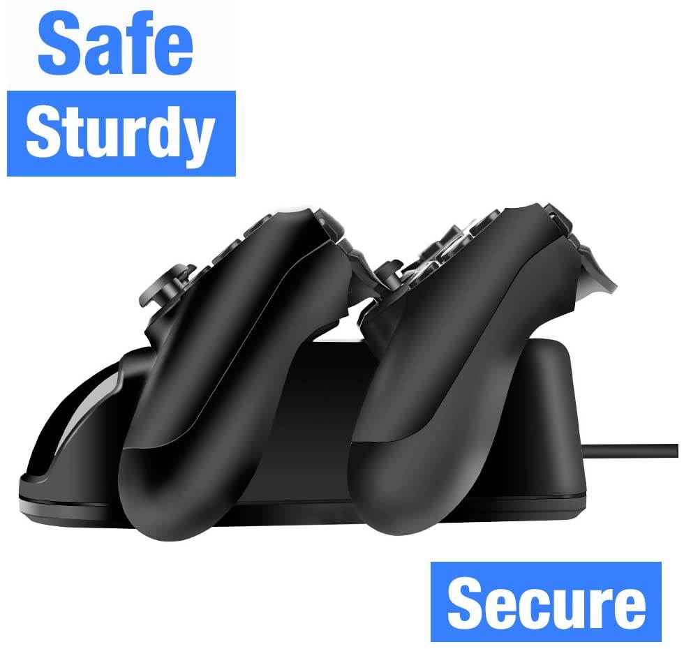 Gooze PS4 Controller Charger,  DualShock 4 Controller USB Charging Station Dock, PlayStation Charging Station for Sony Playstation PS4 / PS4 Slim / PS4 Pro Controller