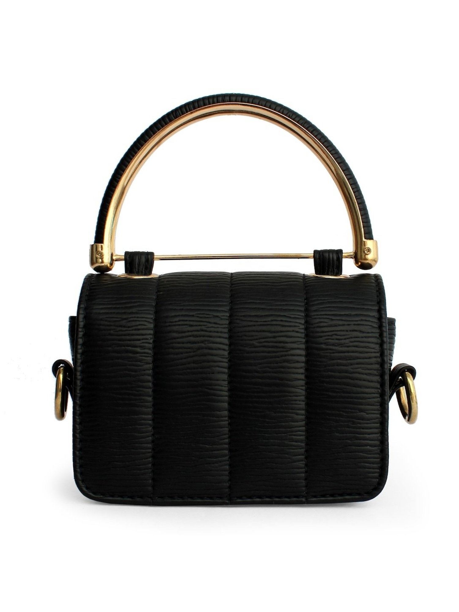Modern Myth Nano Black Textured Small Mini Box Bag