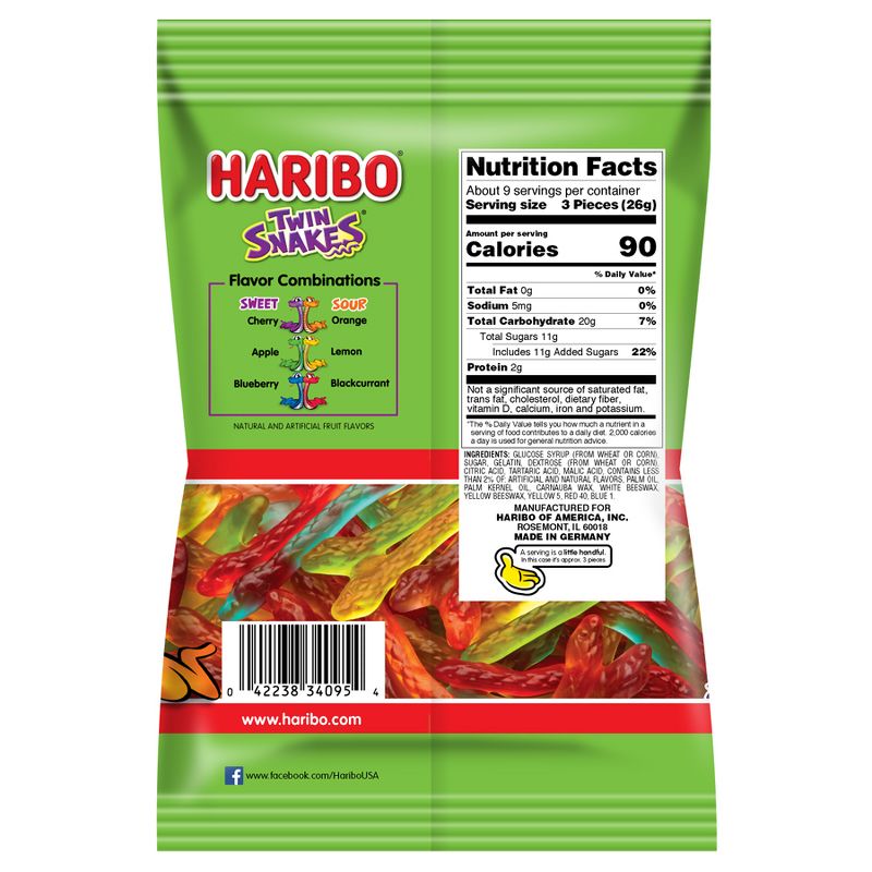 HARIBO Twin Snakes Gummy Candy - 8oz