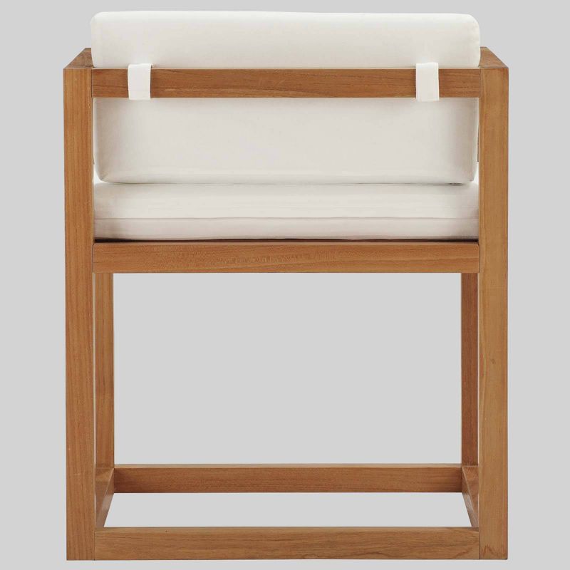 7pc Newbury Outdoor Patio Premium Grade A Teak Wood Set Natural White - Modway