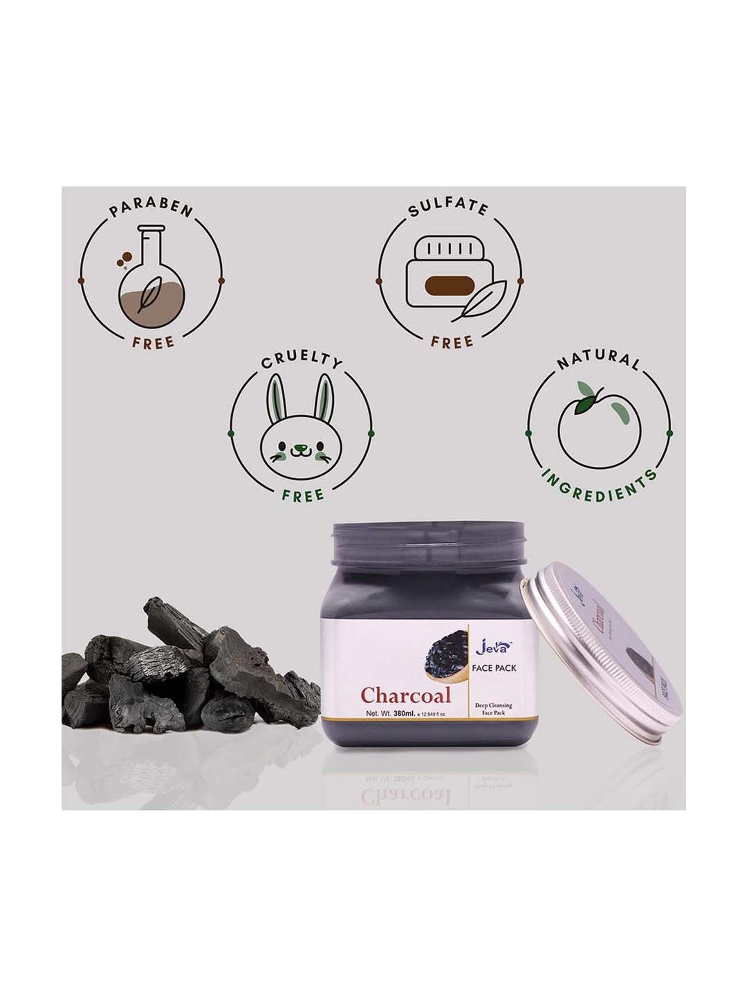 Charcoal Deep Cleasing Face Pack - 380 ml