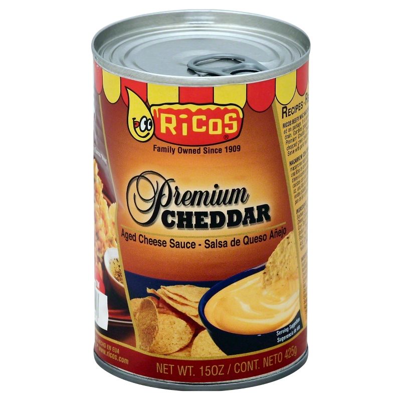 Rico's Premium Salsa de Queso Adged Cheddar Cheese Sauce 15oz