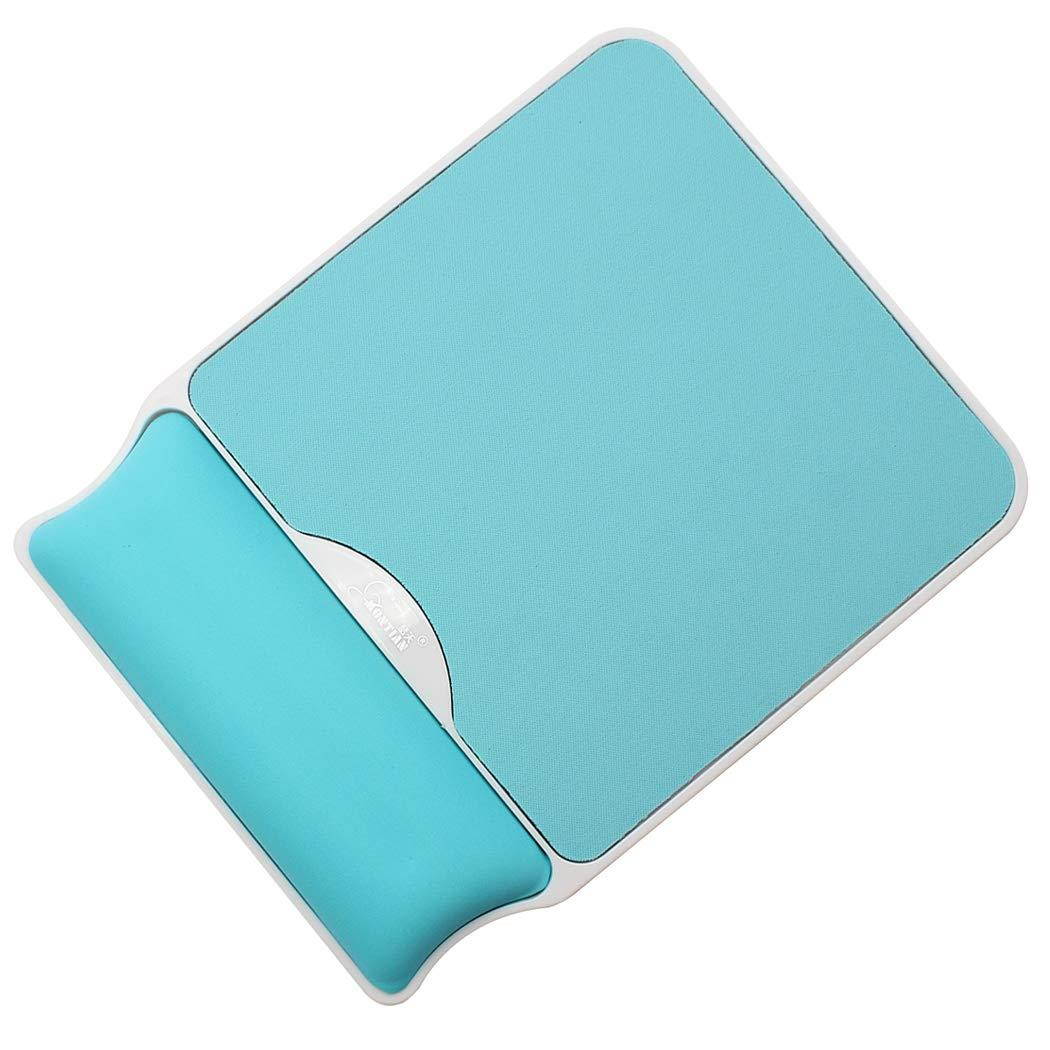 Zoohot Superfine Fibre Soft Memory Foam Mouse Pad with Wrist Rest, Mouse Mat with Non-Slip Base for Computer, Laptop, Mac, Gaming & Office - Green