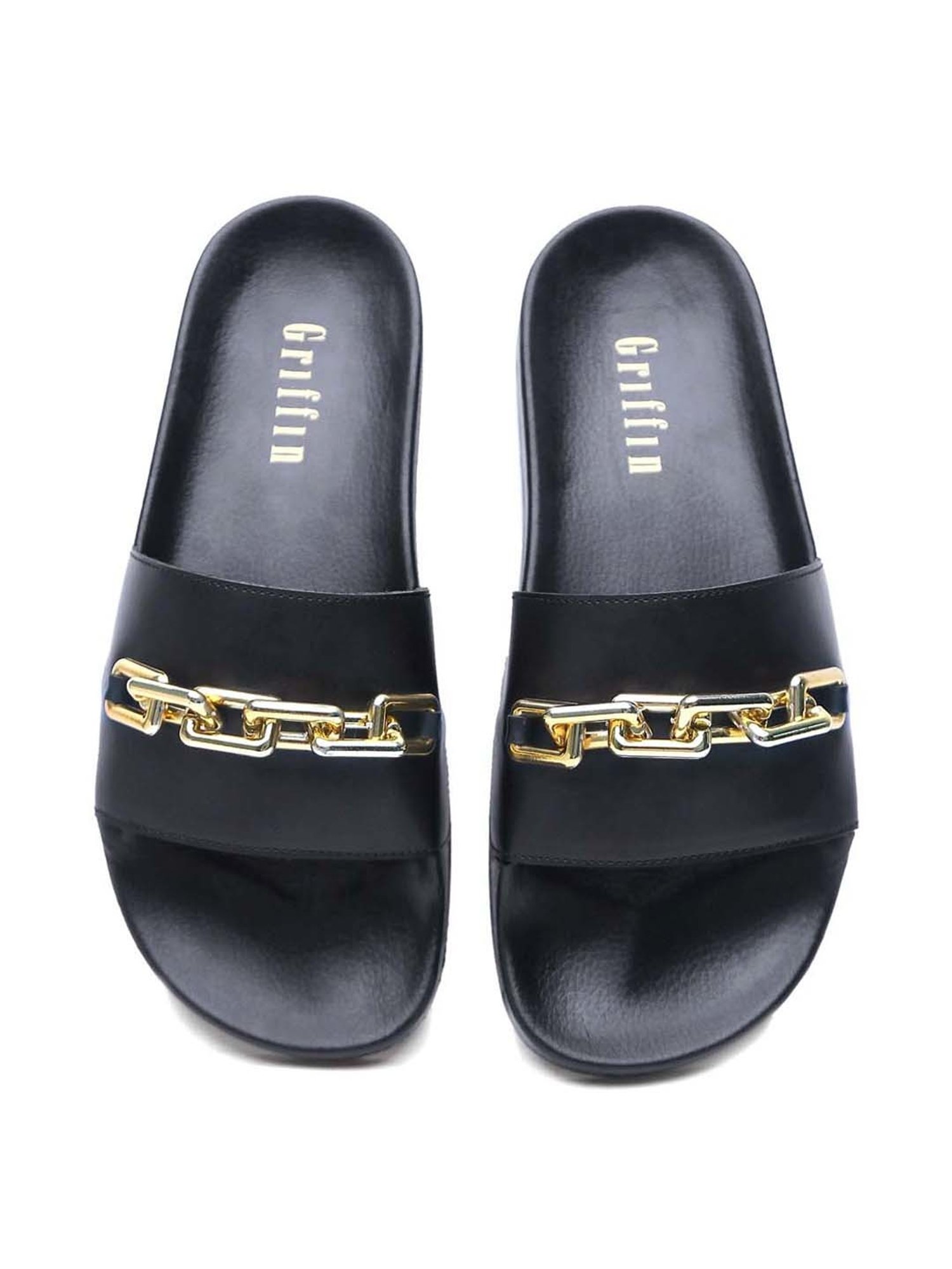 Griffin Men's Black Slides