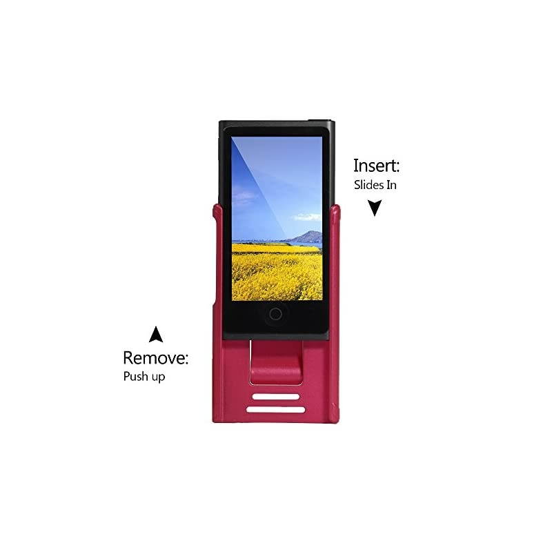 Ultra Slim Protective Case for iPod Nano 7amp8th Generation with Premium Tempered Glass Screen ProtectorRosy Pink