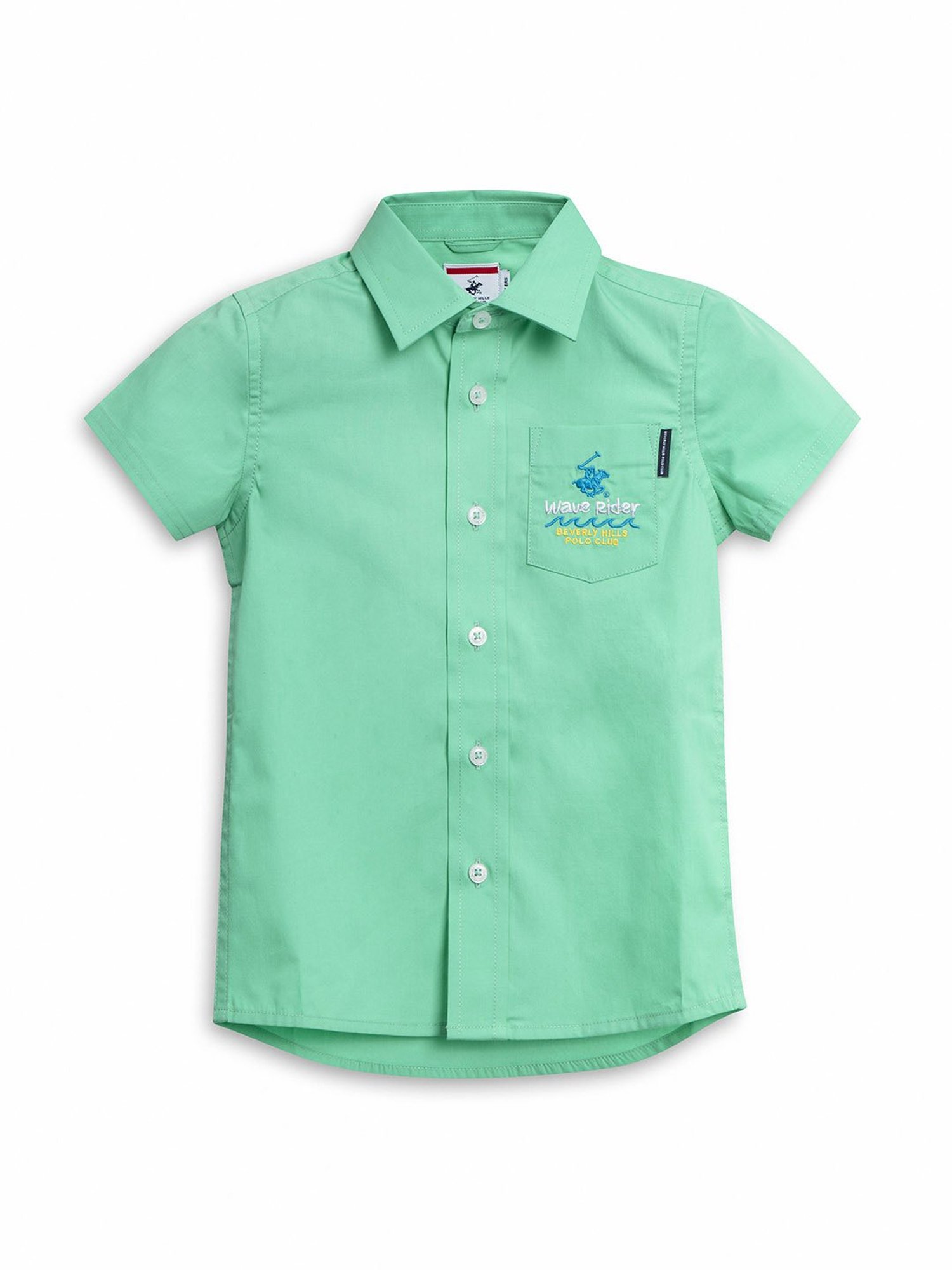 Beverly Hills Polo Club Kids Green Solid Shirt