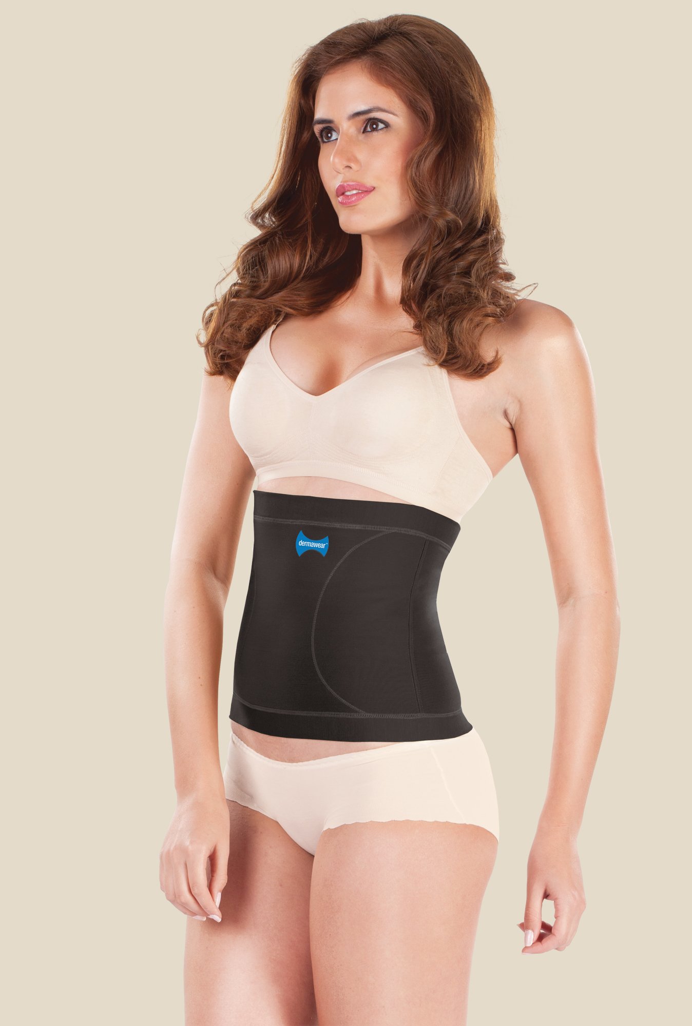 Dermawear Black Solid Tummy Reducer
