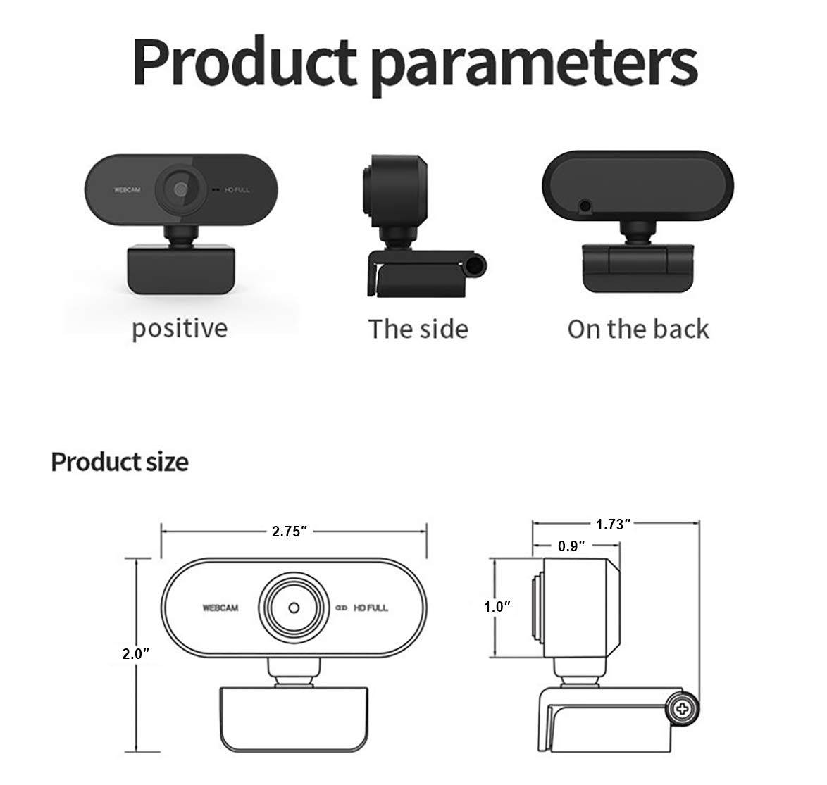 2020 Newest 1080P HD Webcam with Microphone for PC Mac Laptop Desktop,Driver-Free Fast Autofocus USB Camera for Skype,Conferencing,Streaming,Recording,Video Calling,Online Work