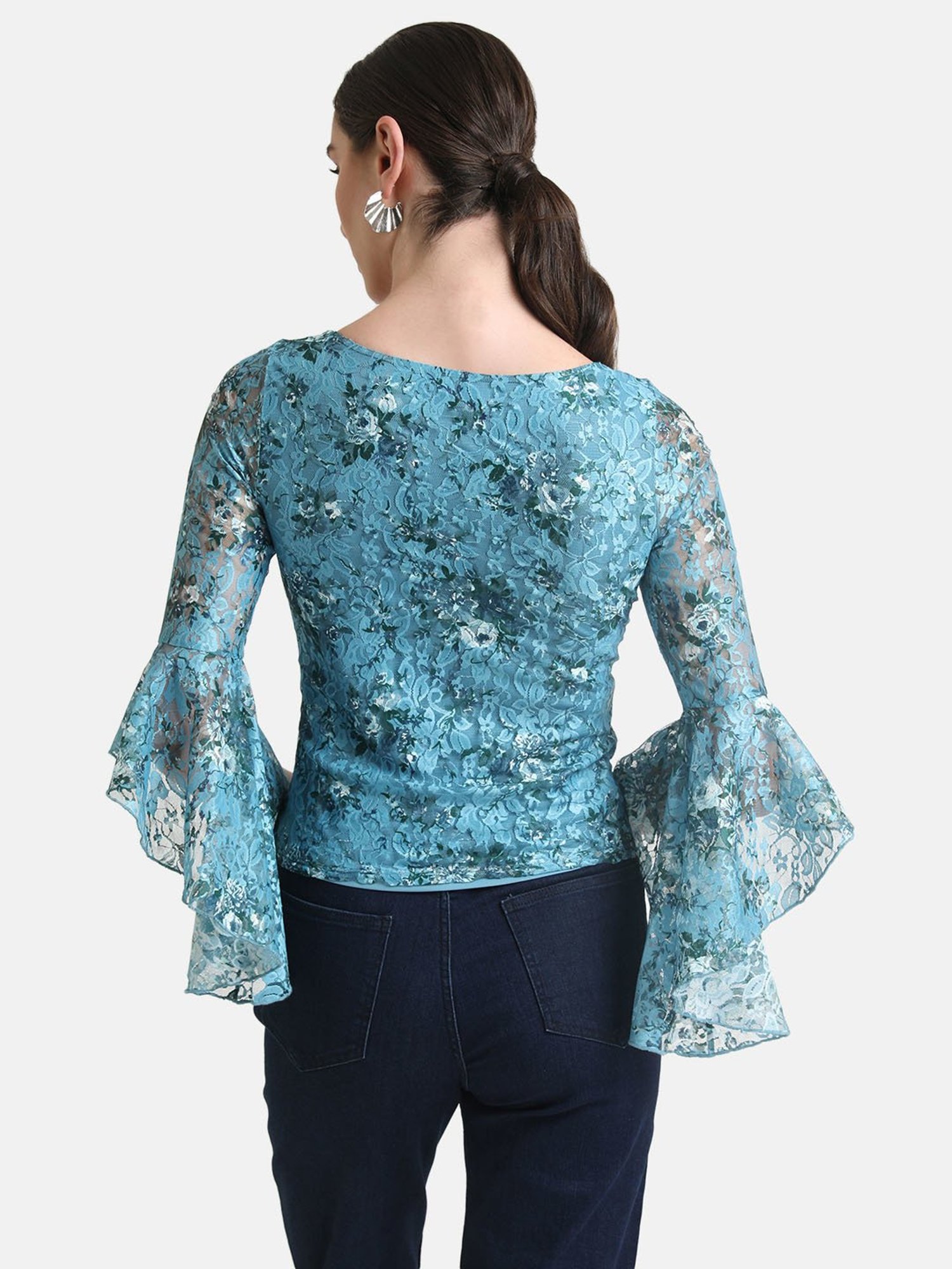 Kazo Blue Lace Top
