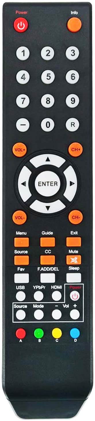 New 8142026670003C Remote Control fit for Sceptre LED HDTV C658CV-UMR U435CV-UMR U500CV-UMR U505CV-UMR U515CV-UMR U558CV-UMR U650CV-UMR U750CV-UMR U758CV-UMR X322BV-SRN X322BV-SRR X325BV-FSR