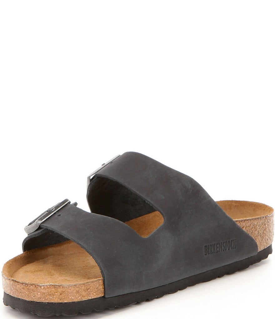 Birkenstock Arizona Men's Oiled Leather Soft Footbed Slip On Sandals