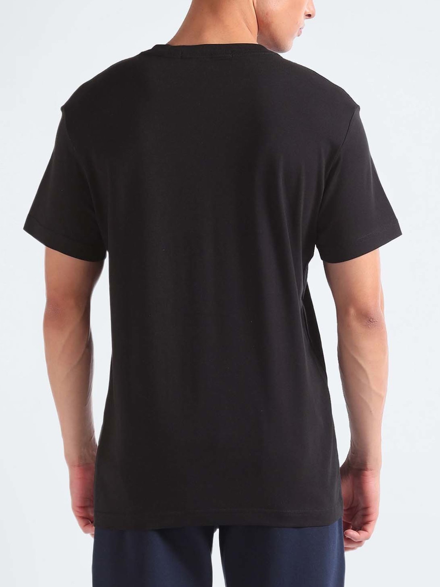 Calvin Klein Jeans Black Printed Regular Fit T-Shirt
