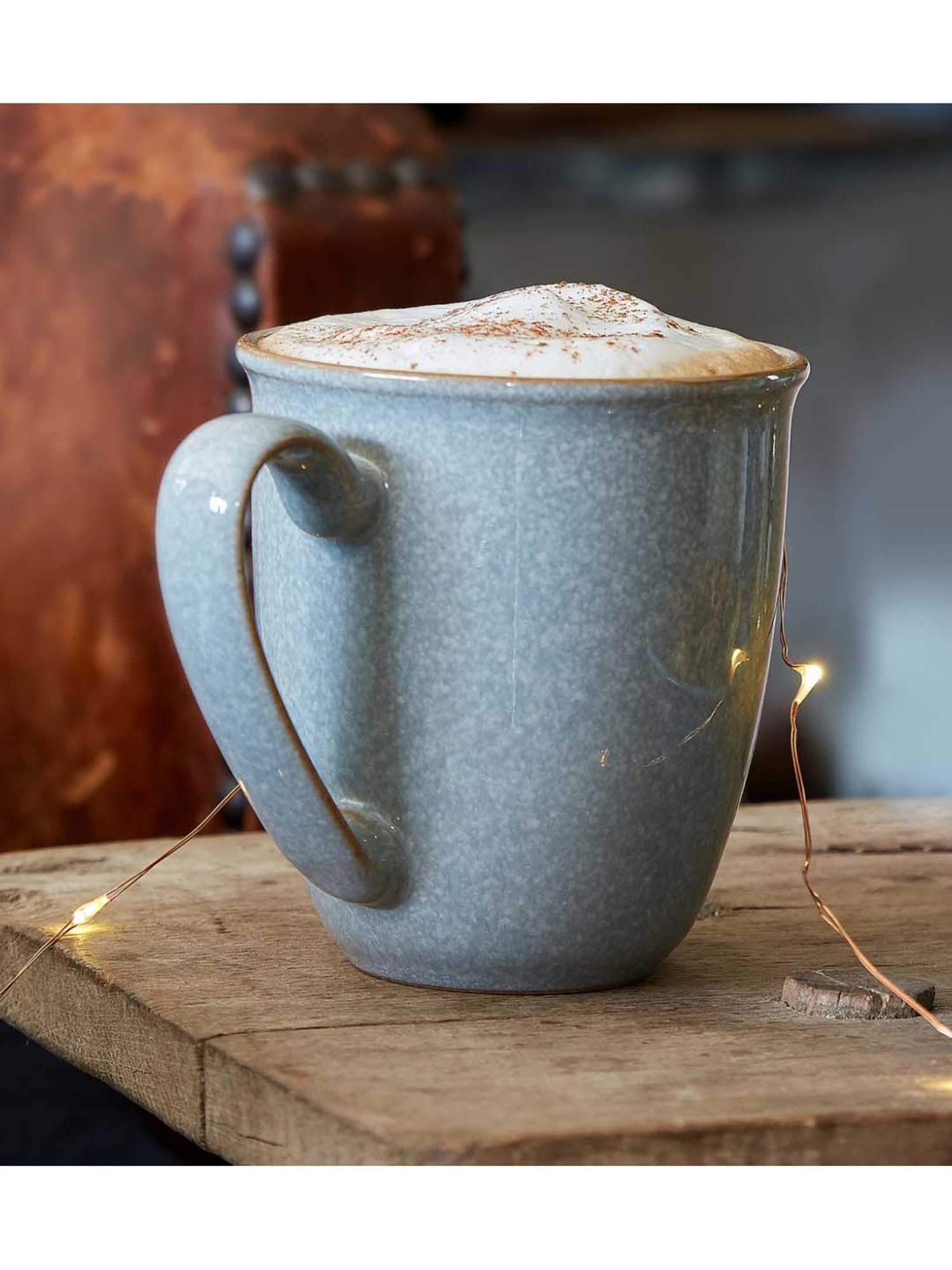 Denby Elements Blue Stoneware Coffee Mug (.3 L)- Set of 4