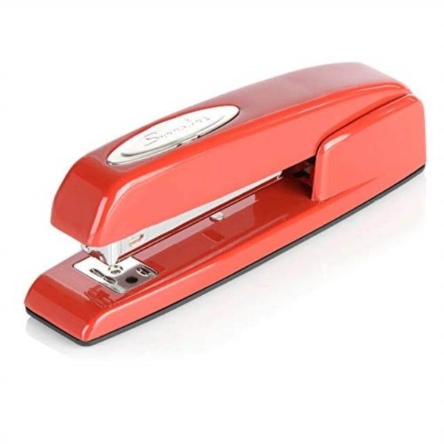 swingline stapler, 747 iconic desktop stapler, 25 sheet capacity, rio red 74736