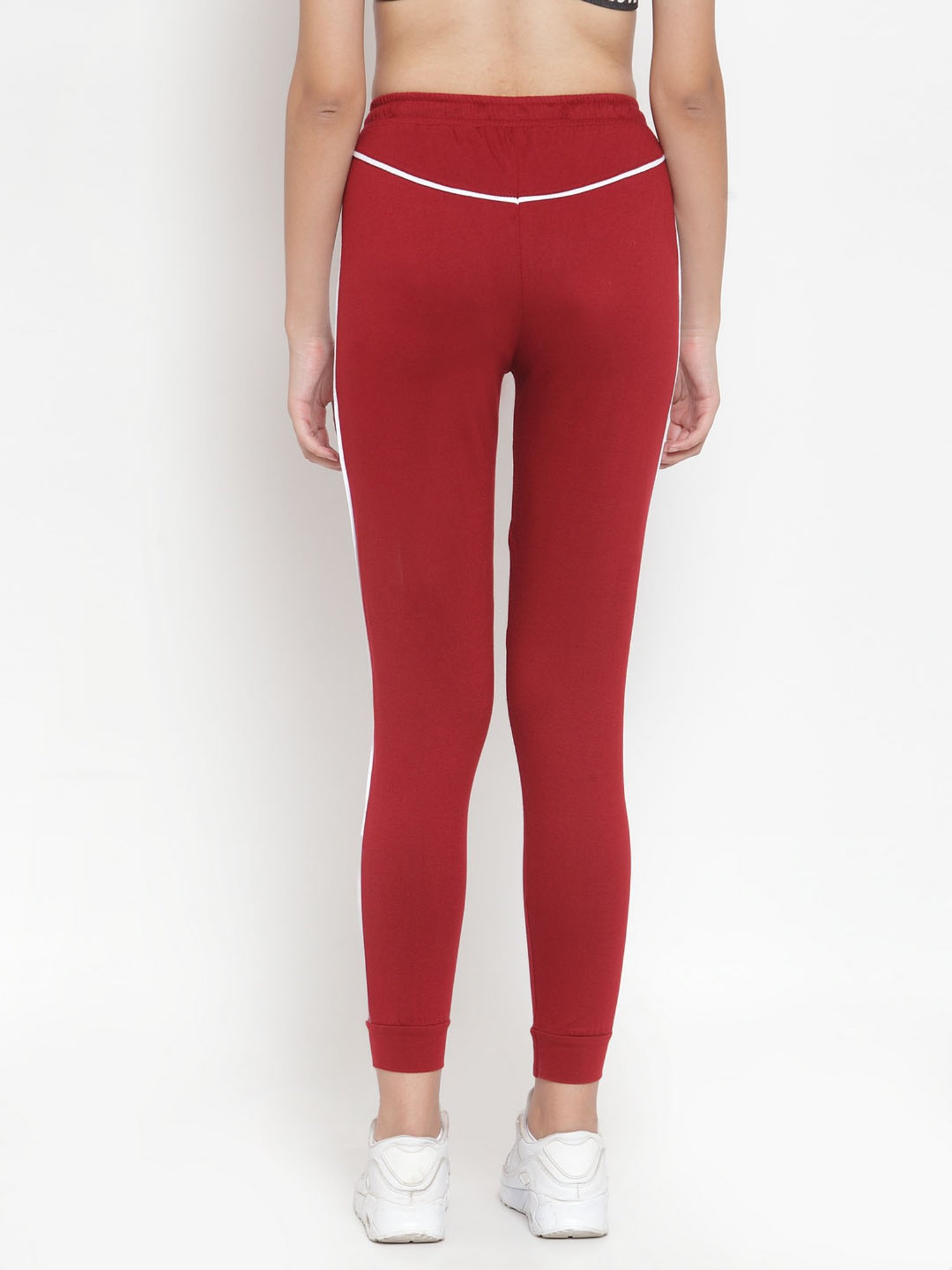 Boston Club Maroon Cotton Trackpants