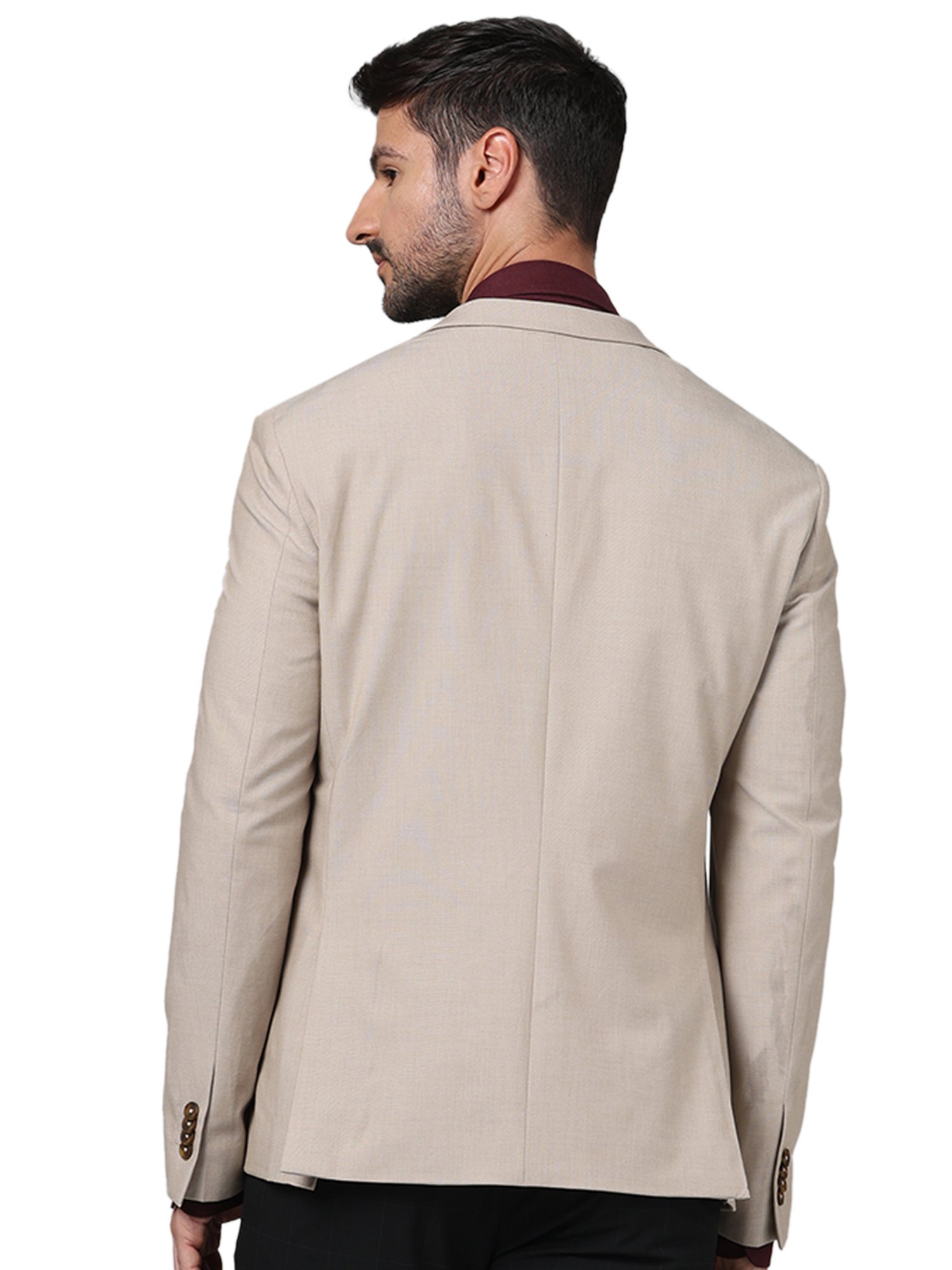 celio* Beige Slim Fit Blazer