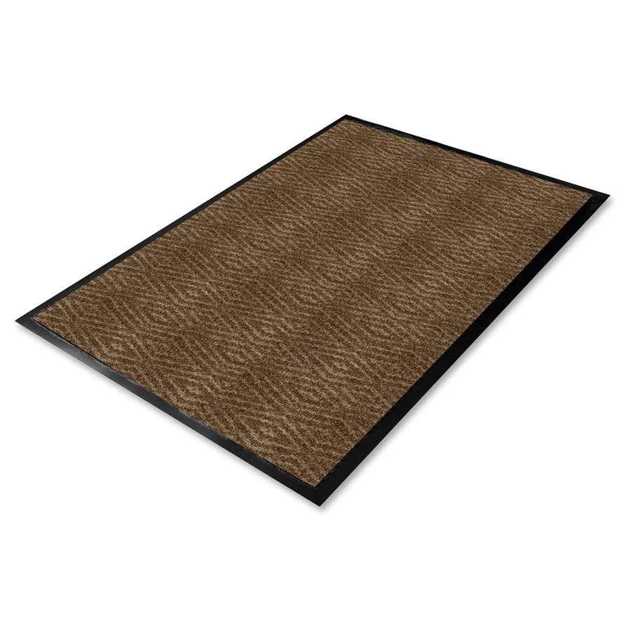 Genuine Joe Dual Rib Indoor Mat f/Hard Surface 3'x5' Chocolate 02400