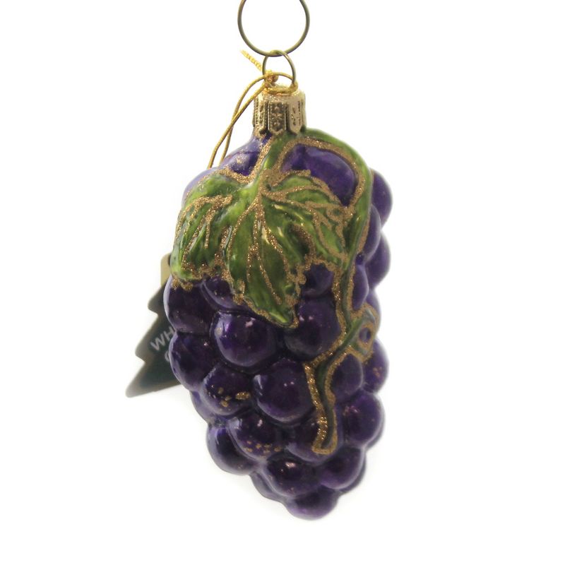 Holiday Ornaments 3.5" Purple Grape Fruit Woody Vine Jams  -  Tree Ornaments
