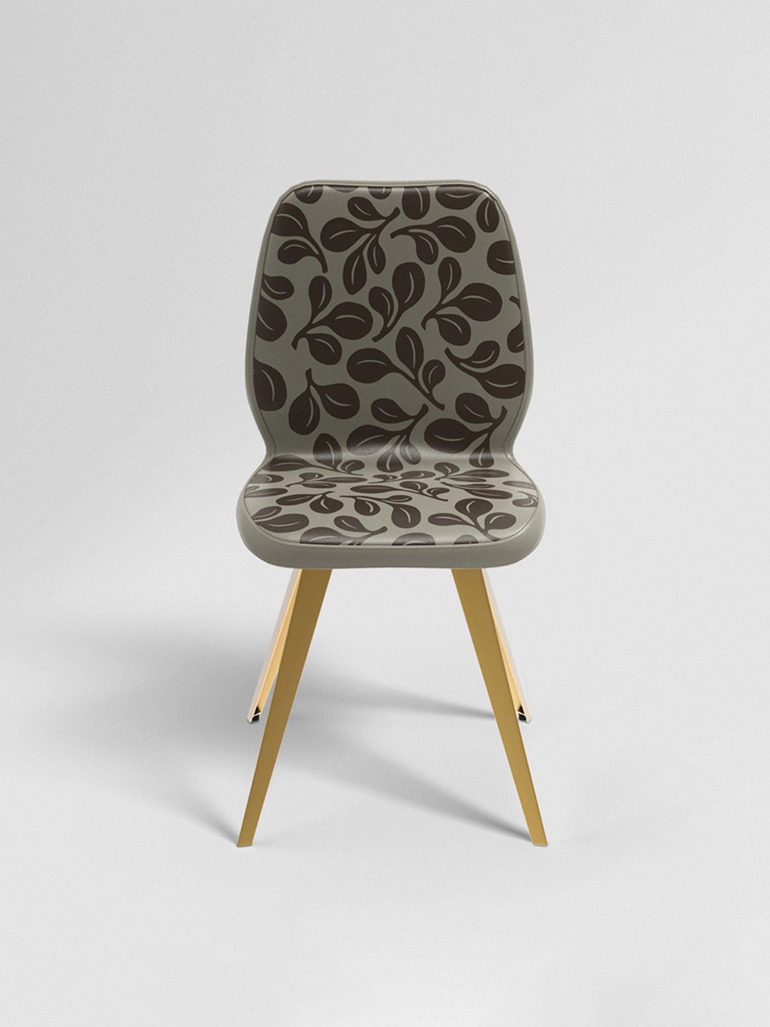 Durian Elanor Modern Brown & Beige Premium Leatherette Dining Chair