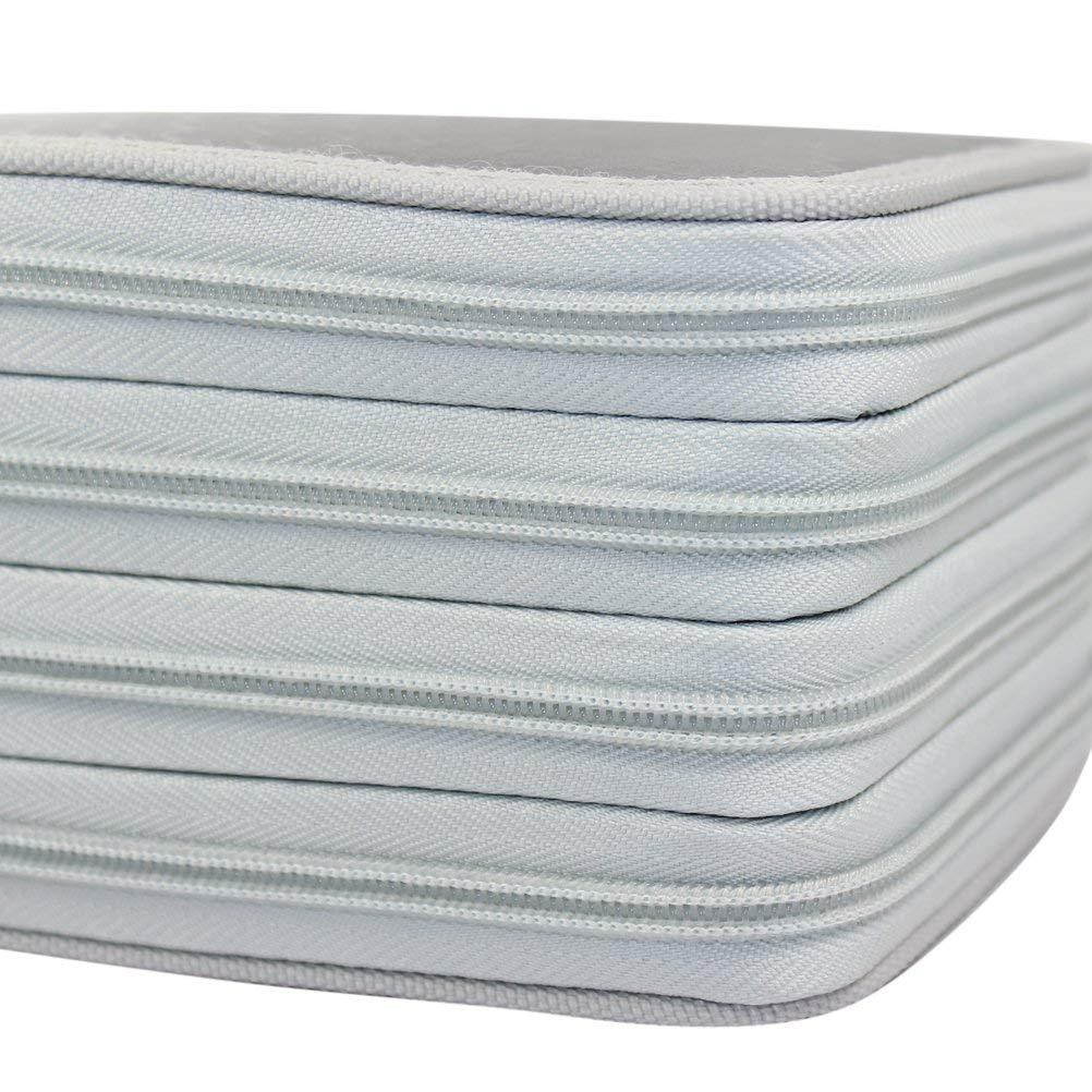 Youngman 72 Piece Colors Super Large Capacity Multi-layer Students Pencil Case Pen Bag Pouch Stationary Case Makeup Cosmetic Case Bag (Gray)