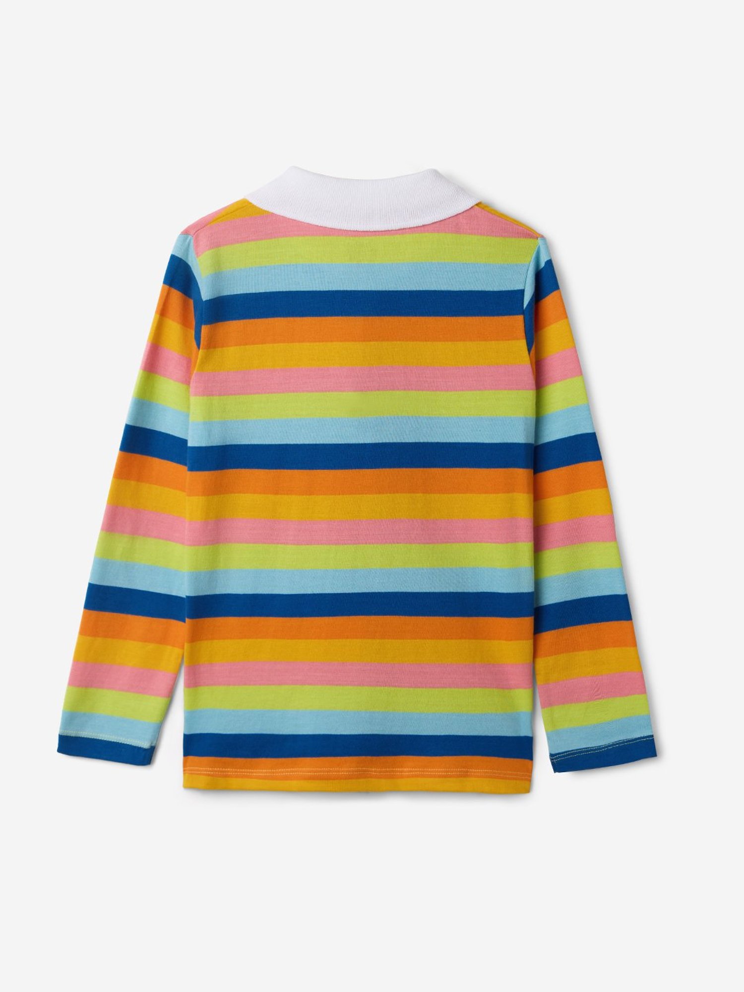 The Souled Store Kids Multicolor Striped Full Sleeves Polo T-Shirt